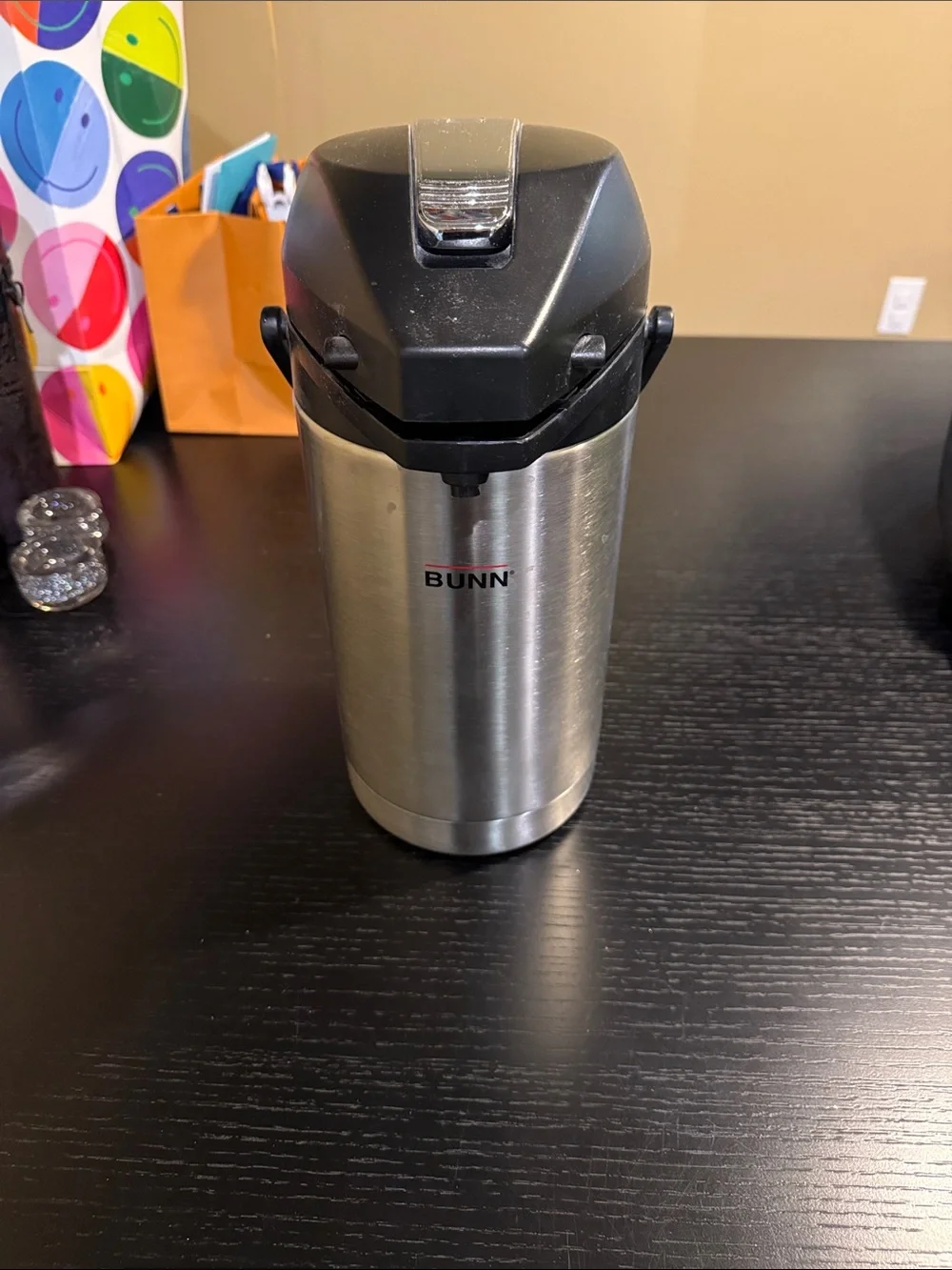 BUNN Stainless Steel Airpot Coffee Dispenser - Silver & Black